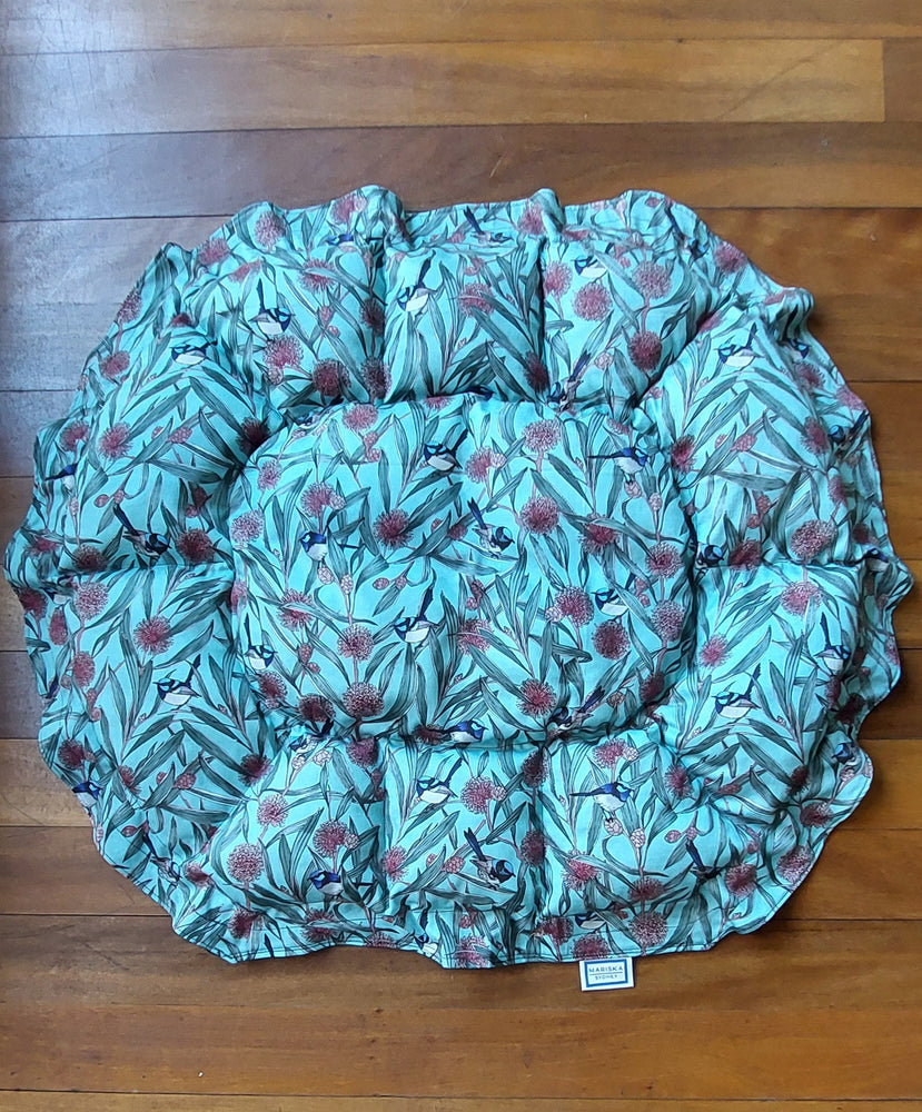 Mariska Blue Fairy Wrens | Pet Bed | 100% Bio Degradable Fabric