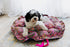 Mariska Fuschia Pink Goanna Dreaming  Ruby Bed | Australian Wool Filled Pet Bed | 100% Bio Degradable Fabric